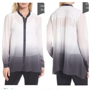 Eileen Fisher Ombre Silk Blouse